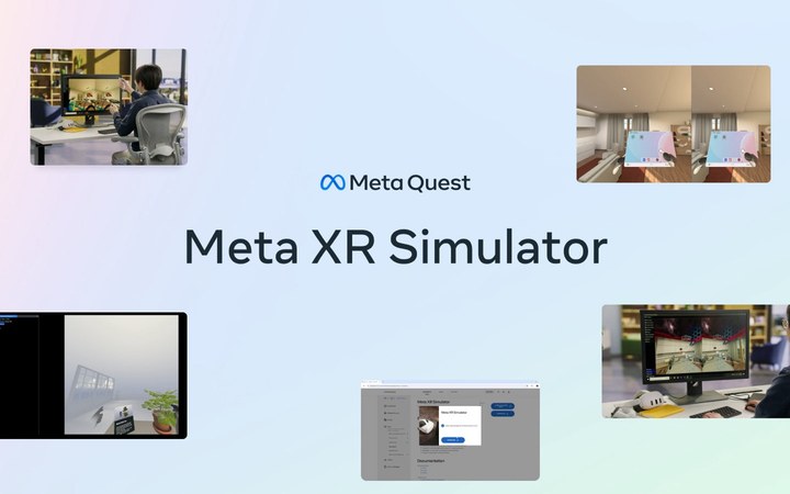 Meta XR Simulator title image showing developers testing mixed reality apps on PC and Mac